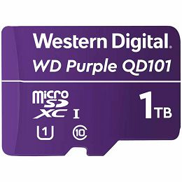 MicroSDXC Card WD Purple SC QD101 Ultra Endurance 1TB, SDA 6.0, Speed Class 10, TBW 512