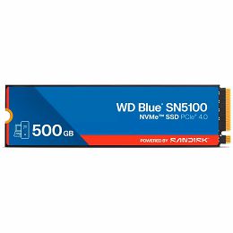 SSD WD Blue SN5100 500GB M.2 2280 PCIe Gen4 x4 NVMe QLC 3D, Read/Write: 6600/5600 MBps, IOPS 660K/1100K, TBW: 300