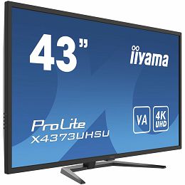 Iiyama ProLite X4373UHSU-B1 - LED monitor with TV tuner 43" (42.5" viewable) 3840 x 2160 4K @ 60 Hz VA 400 cd/m² 4000:1 3 ms 2xHDMI DisplayPort Mini ...