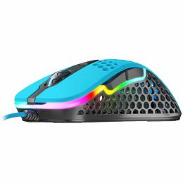 XTRFY M4 RGB, Ultra-light Gaming Mouse, Pixart 3389 sensor, Miami blue