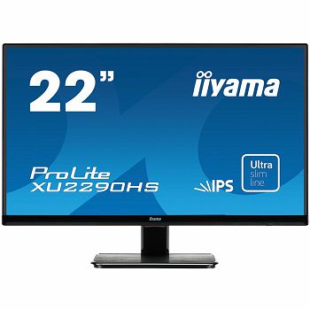 IIYAMA Monitor Prolite, 21,5" 1920x1080, 250cd/m², Speakers, DisplayPort, HDMI, VGA, 4ms
