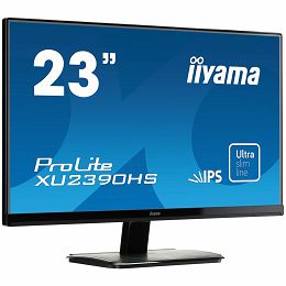 IIYAMA Monitor Prolite, 23" ULTRA SLIM LINE , 1920x1080, IPS-panel, 4ms, 250 cd/m², Speakers, VGA, DVI & HDMI