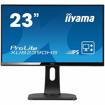 Monitor 23 Iiyama ProLite XUB2390HS-B1 black IPS LED 5ms 16:9 DVI HDMI M/M Mat HAS Pivot 250cd