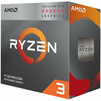 AMD CPU Desktop Ryzen 3 4C/4T 3200G (4.0GHz,6MB,65W,AM4) box, RX Vega 8 Graphics, with Wraith Stealth cooler