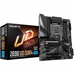 GIGABYTE Mainboard Desktop Z690 UD DDR4 (S1700, 4xDDR4 up to 128GB, 1xPCIEX16x16 5.0, 1xPCIEX16x4 3.0, 1xPCIEX16x1 3.0, 2xPCIEX1, 6xSATA, 3xM.2, USB3.2, USB2.0, USB Type-C, 1xHDMI, 1xDP, 2.5GbE LAN, A